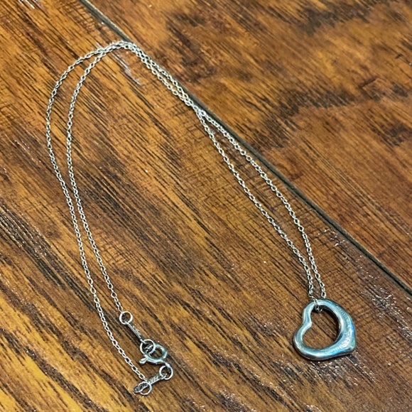 Small Tiffany & Co. Open Heart Necklace - Picture 1 of 2
